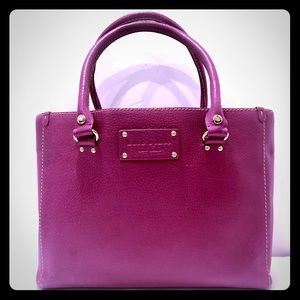 Kate Spade Wellesley Quinn Magenta Leather Tote